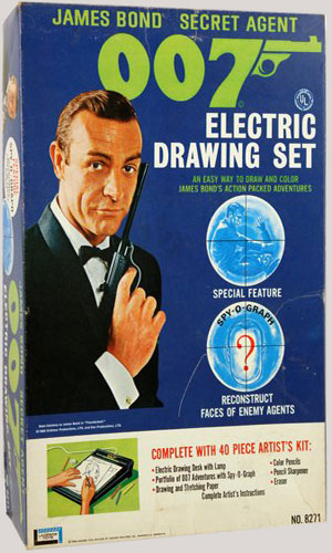 James Bond Secret Agent 007 Electric Drawing Set