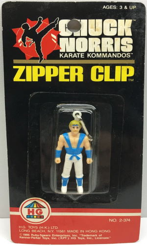 Chuck Norris Karate Kommands Zipper Clip