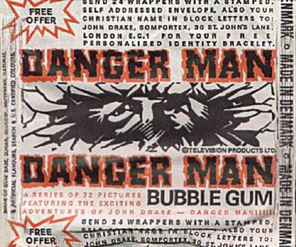 Danger Man Bubble Gum Cards