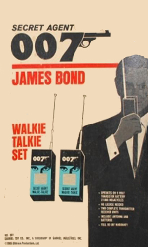 Secret Agent 007 James Bond Walkie-Talkie Set